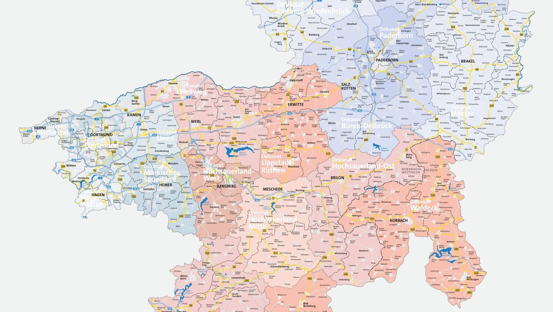 Einsatzorte Erzbistum Paderborn